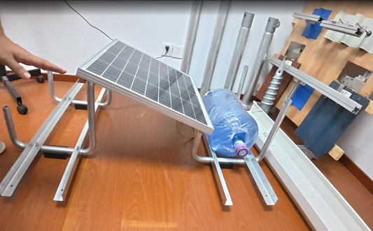 架台出荷前の検品訪問